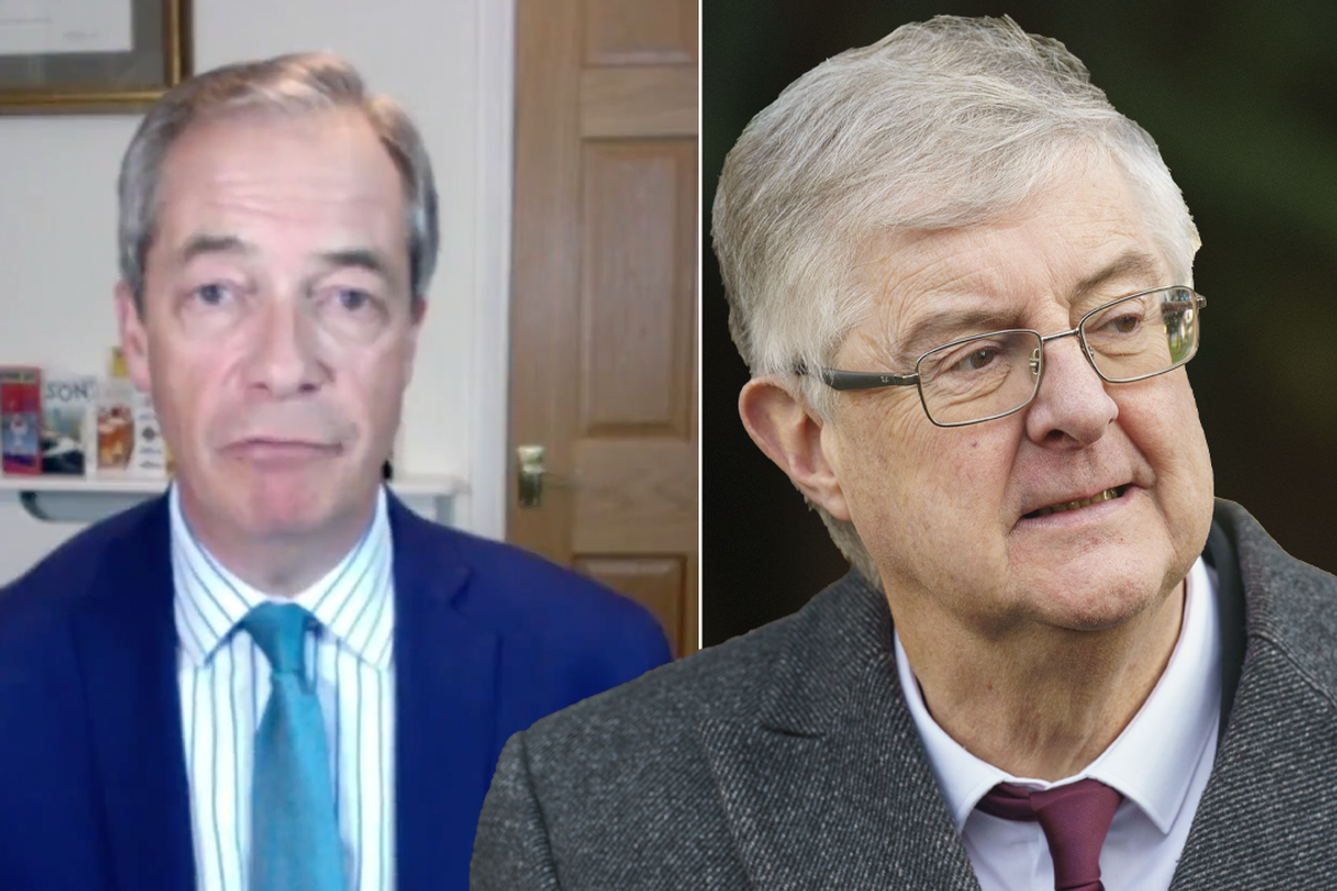 Nigel Farage and Mark Drakeford
