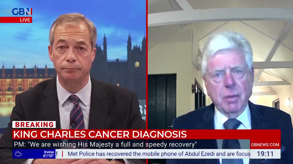 Nigel Farage and Michael Cole