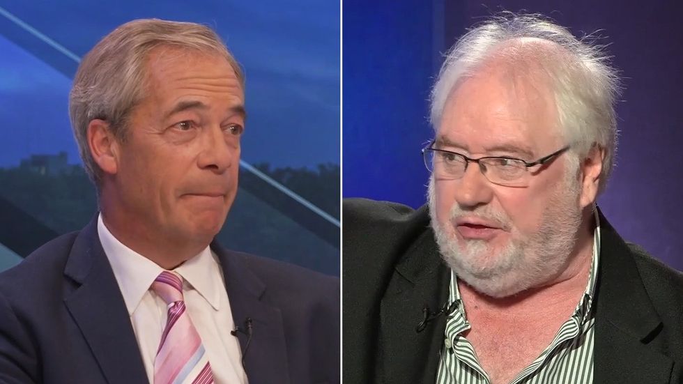 Nigel Farage and Mike Parry