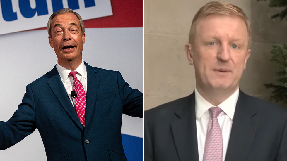 Nigel Farage and Oliver Dowden