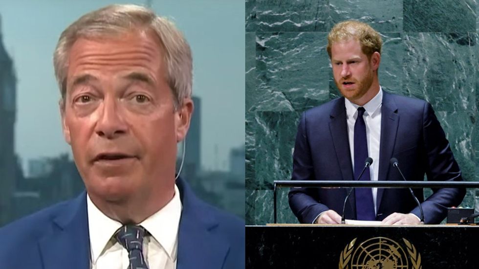 Nigel Farage and Prince Harry