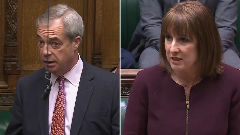 Nigel Farage and Rachel Reeves