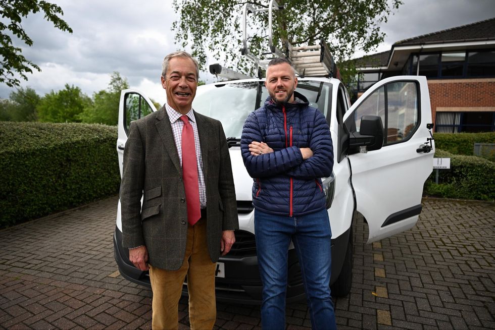 Nigel Farage and Reform UK's Rob Kenyon