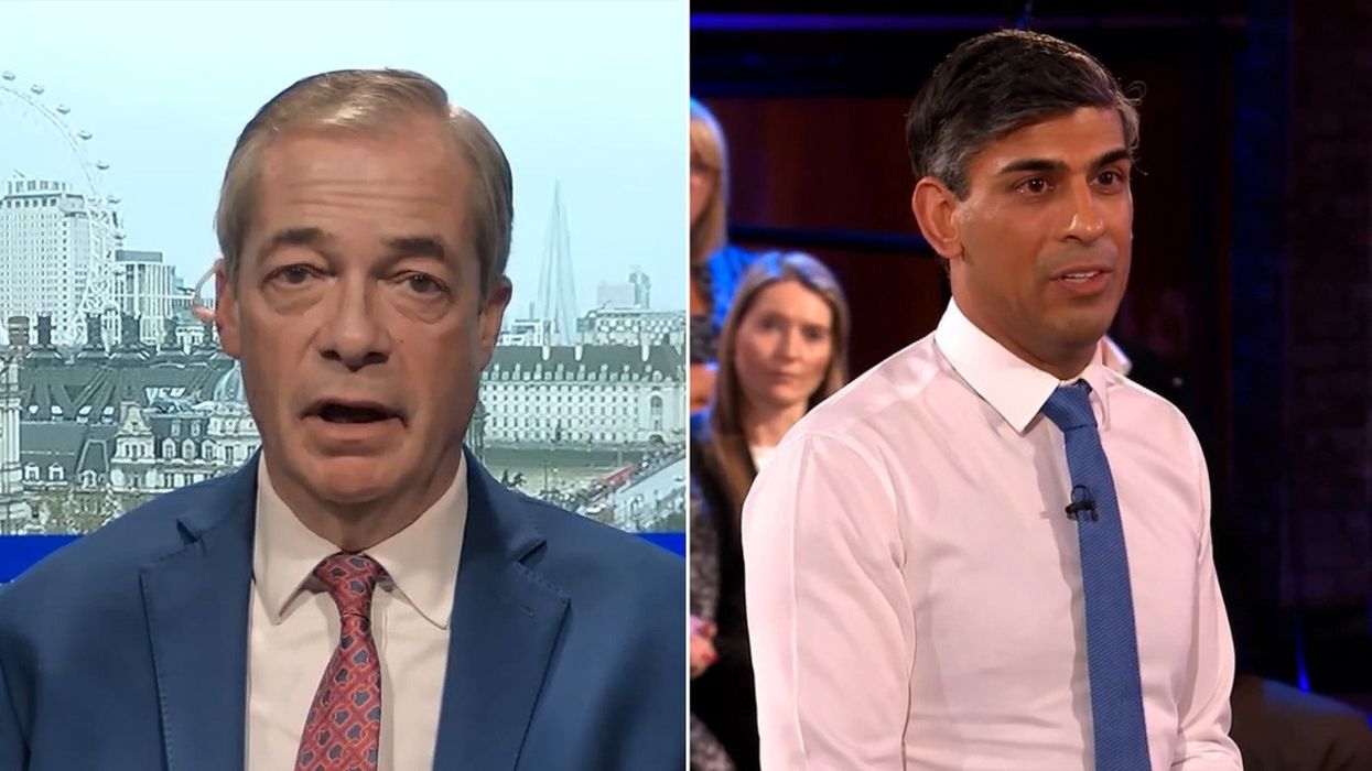 Nigel Farage and Rishi Sunak