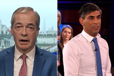 Nigel Farage and Rishi Sunak