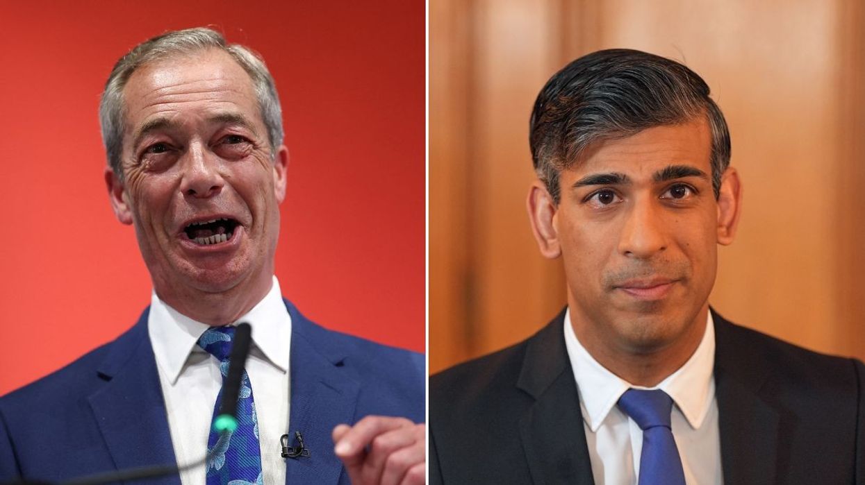 Nigel Farage and Rishi Sunak