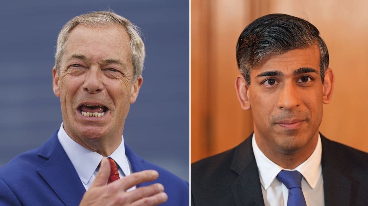 Nigel Farage and Rishi Sunak