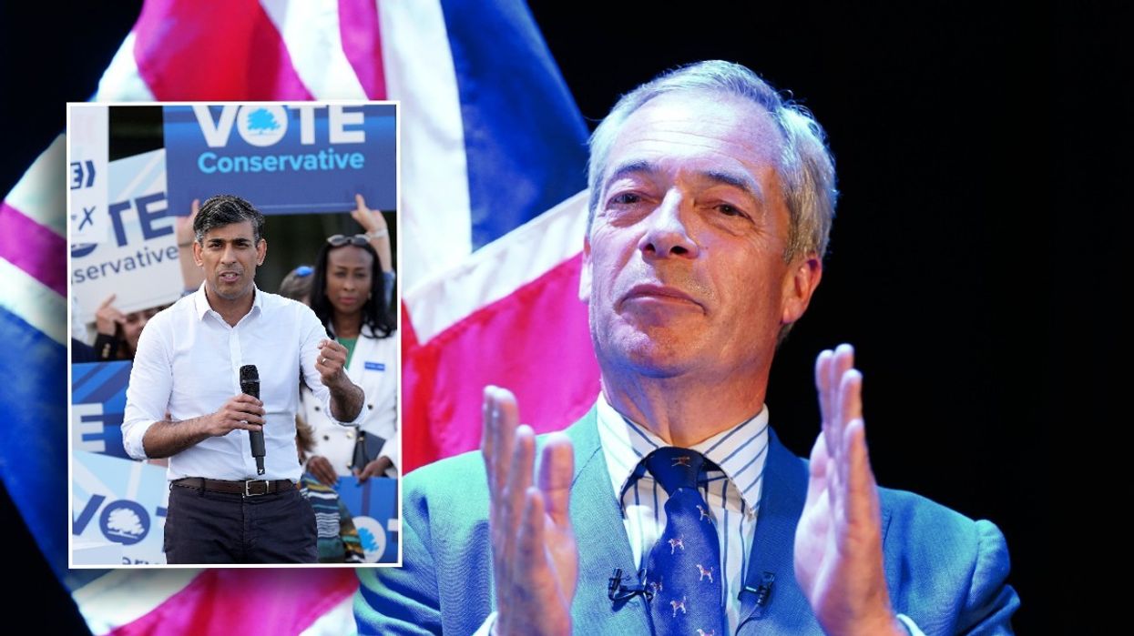 Nigel Farage and Rishi Sunak