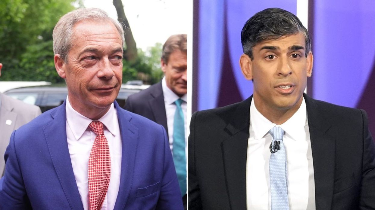 Nigel Farage and Rishi Sunak