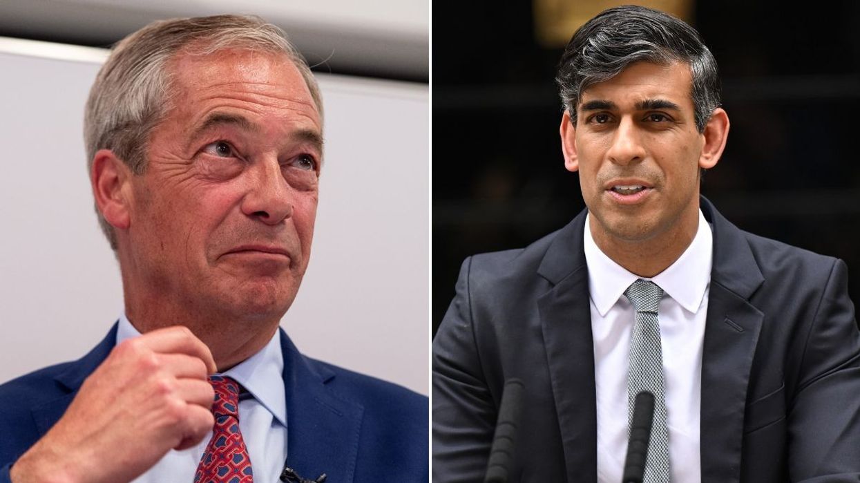 Nigel Farage and Rishi Sunak