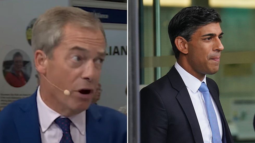 Nigel Farage and Rishi Sunak