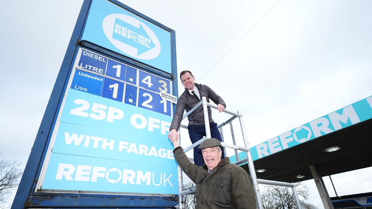 Nigel Farage and Robert Jenrick at