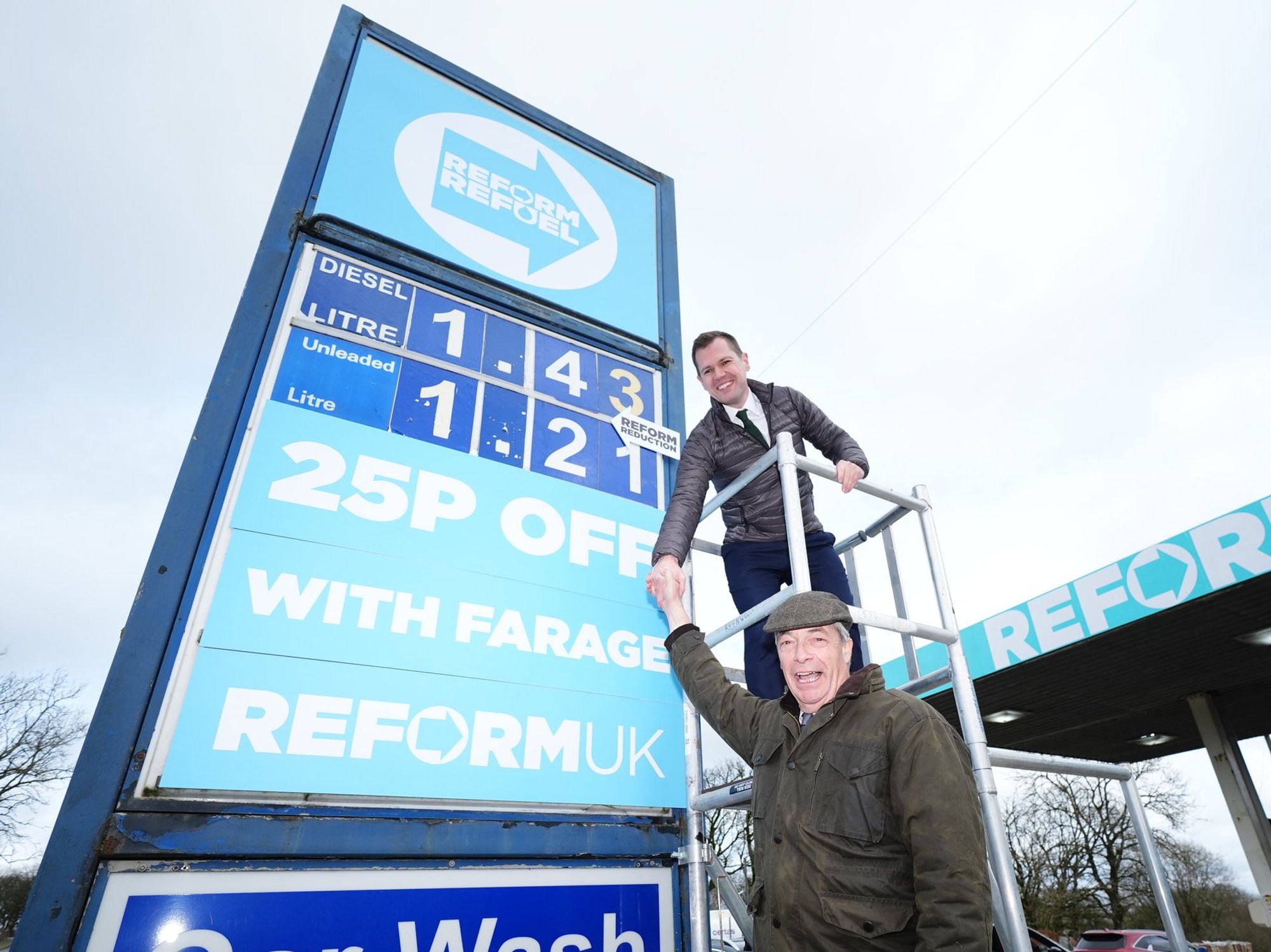 Nigel Farage and Robert Jenrick at