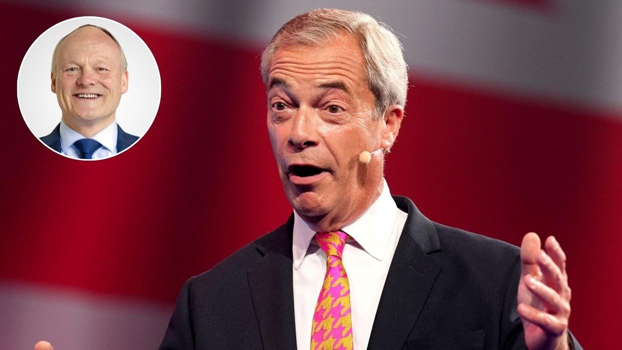 Nigel Farage and Royston Smith (inset)