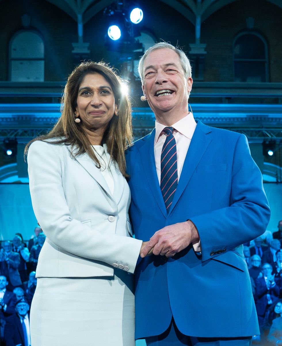 Nigel Farage and Suella Braverman