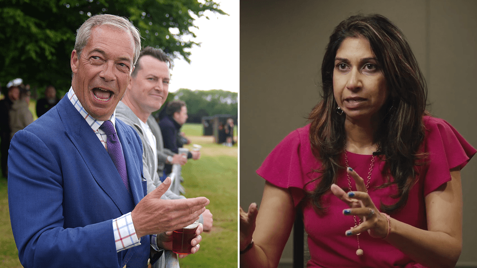 Nigel Farage and Suella Braverman