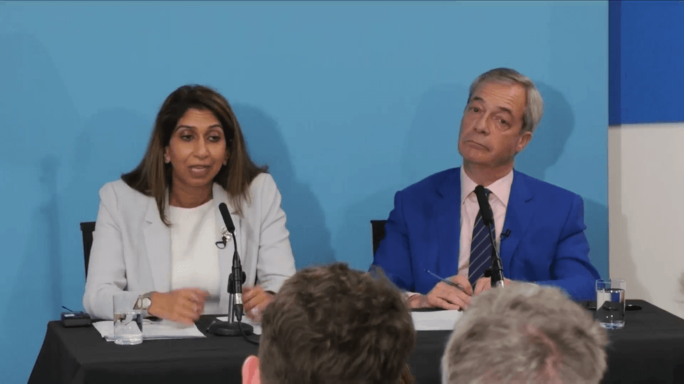 Nigel Farage and Suella Braverman
