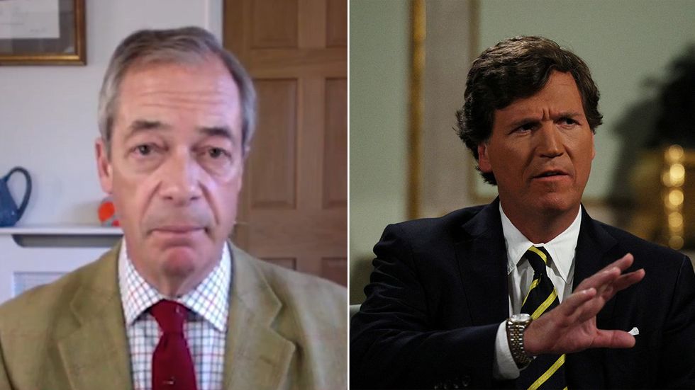 Nigel Farage and Tucker Carlson