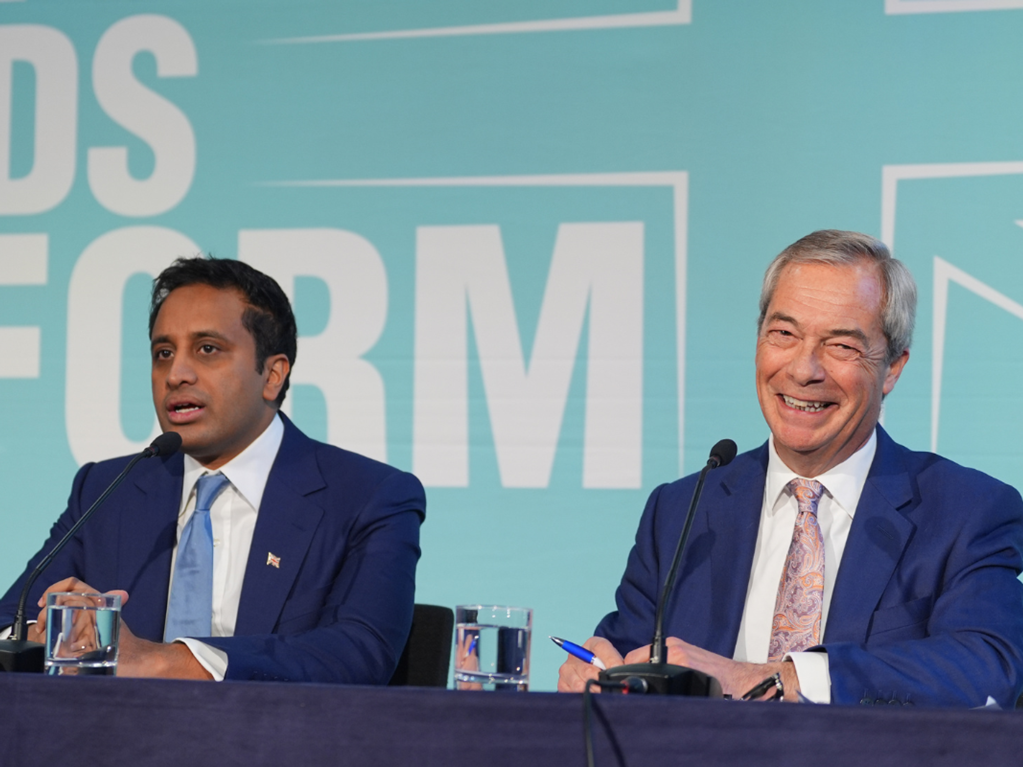 Nigel Farage and Zia Yusuf led a press conference