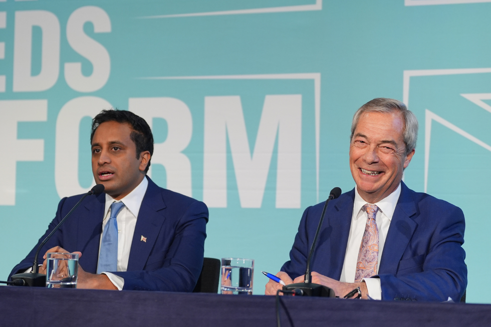 Nigel Farage and Zia Yusuf led a press conference