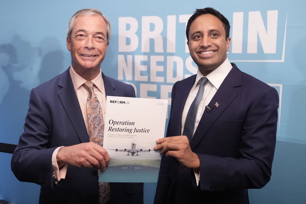 Nigel Farage and Zia Yusuf\u200b