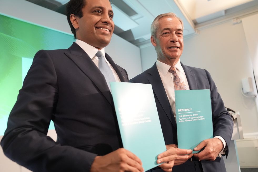 Nigel Farage and Zia Yusuf unveiling their new tax policy