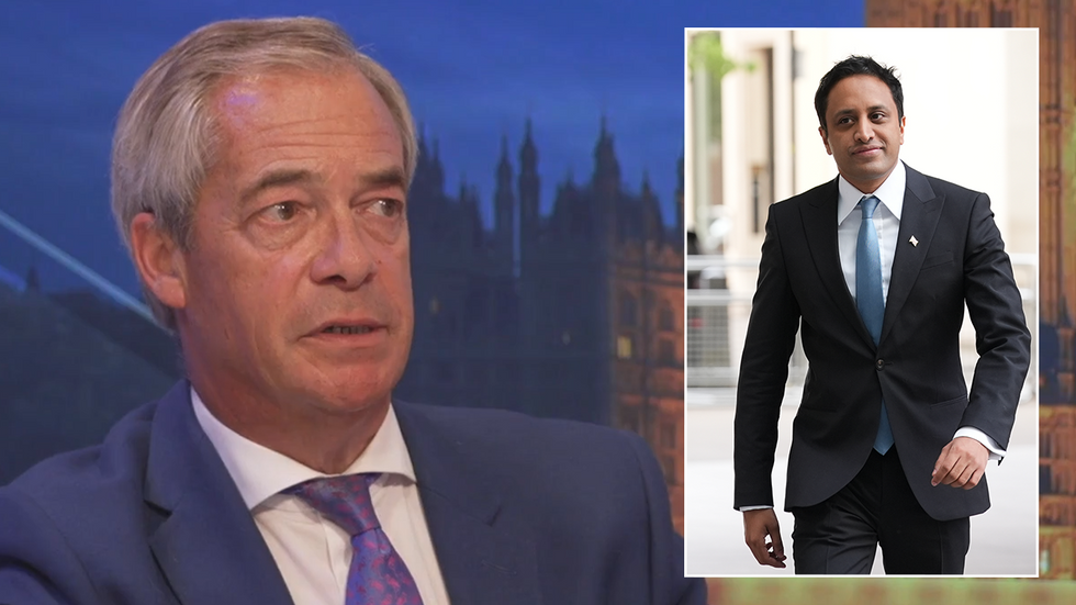 Nigel Farage and Zia Yusuf