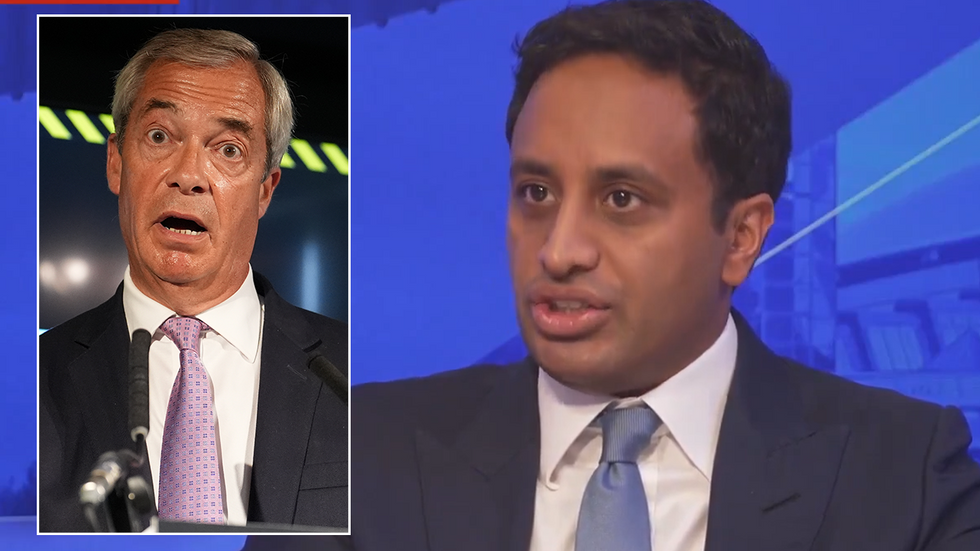 Nigel Farage and Zia Yusuf