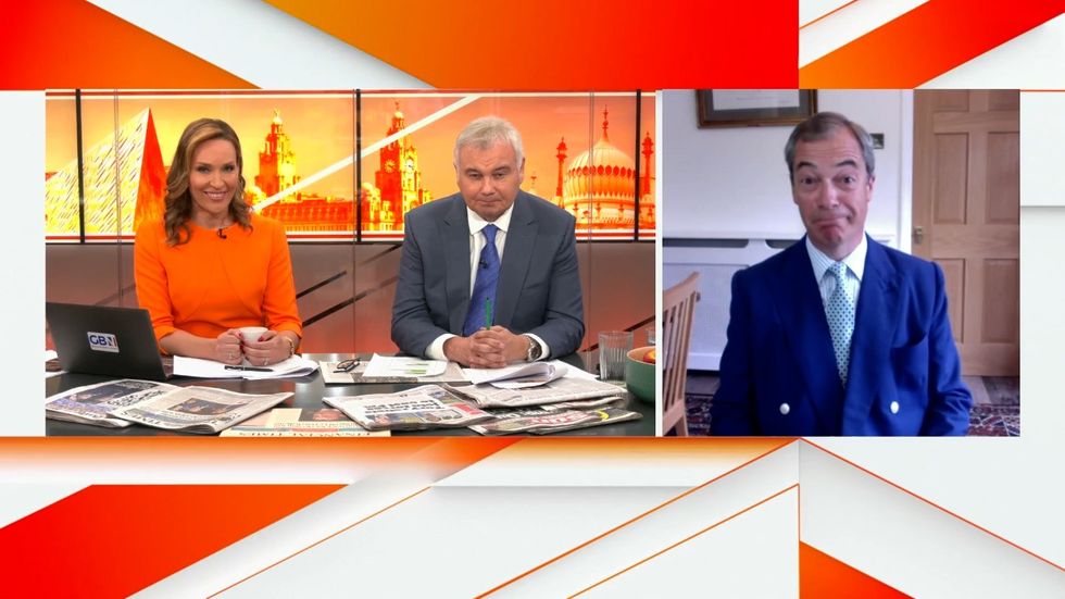 Nigel Farage appearing on Eamonn and Isabel