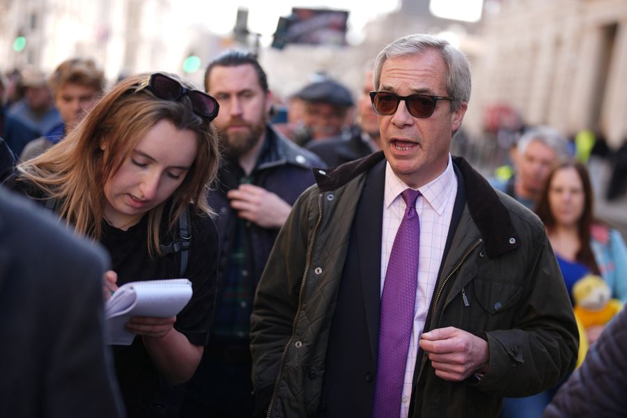 Nigel Farage at the recent farmers' protest