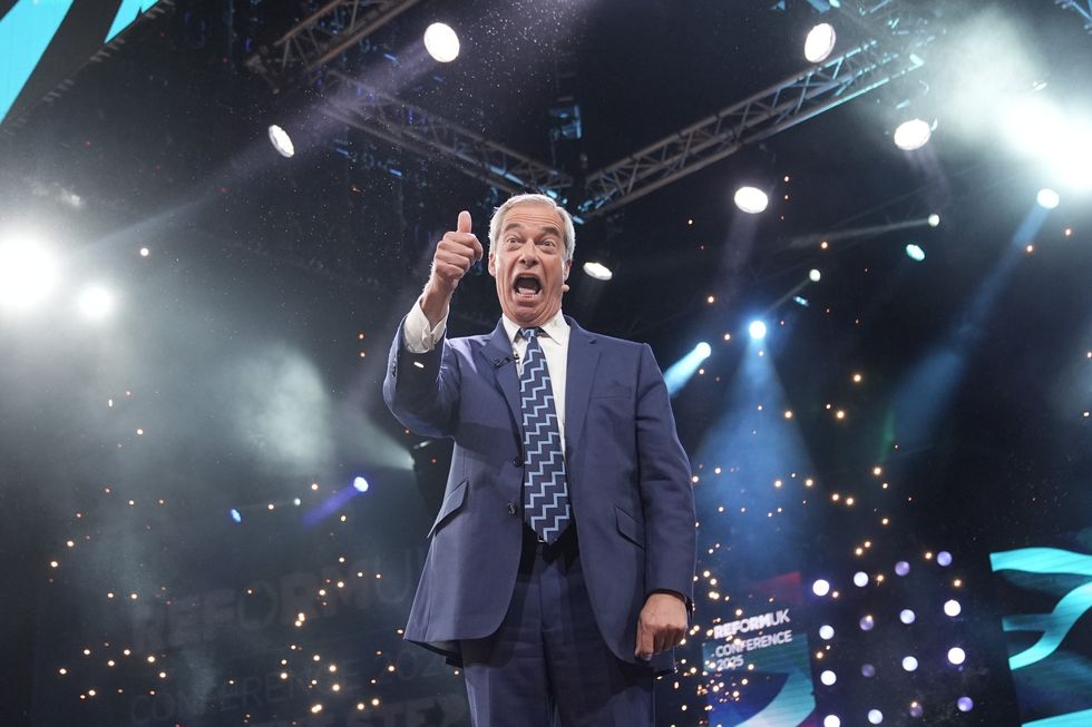 Nigel Farage at the Reform UK conference
