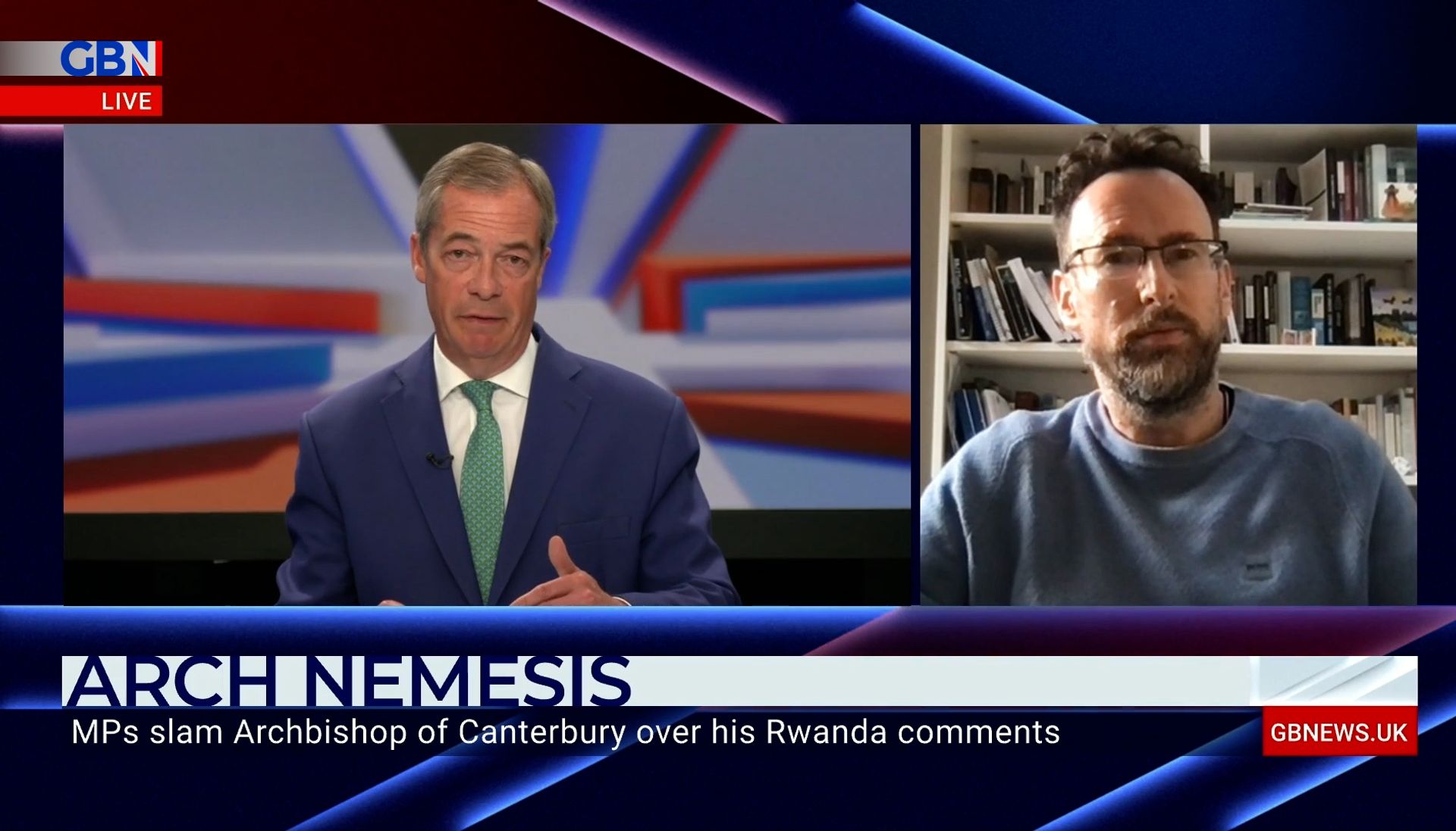 Nigel Farage clashed with Steve Valdez-Symonds