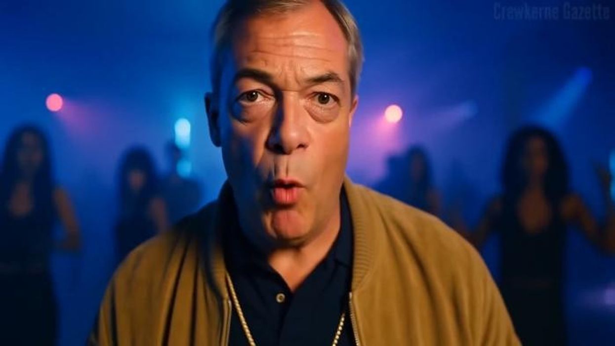 WATCH: Nigel Farage dances in fur coat to bizarre Reform UK rap song in viral AI clip