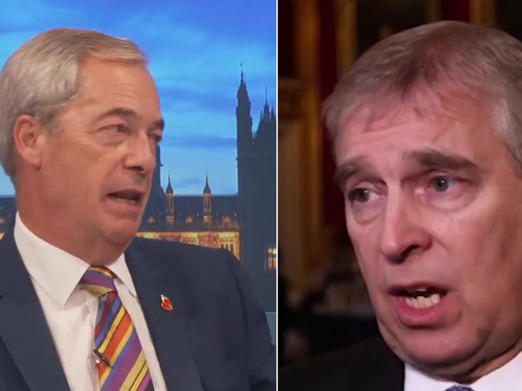 Nigel Farage delivers verdict as Andrew 'brutally' stripped of Prince title