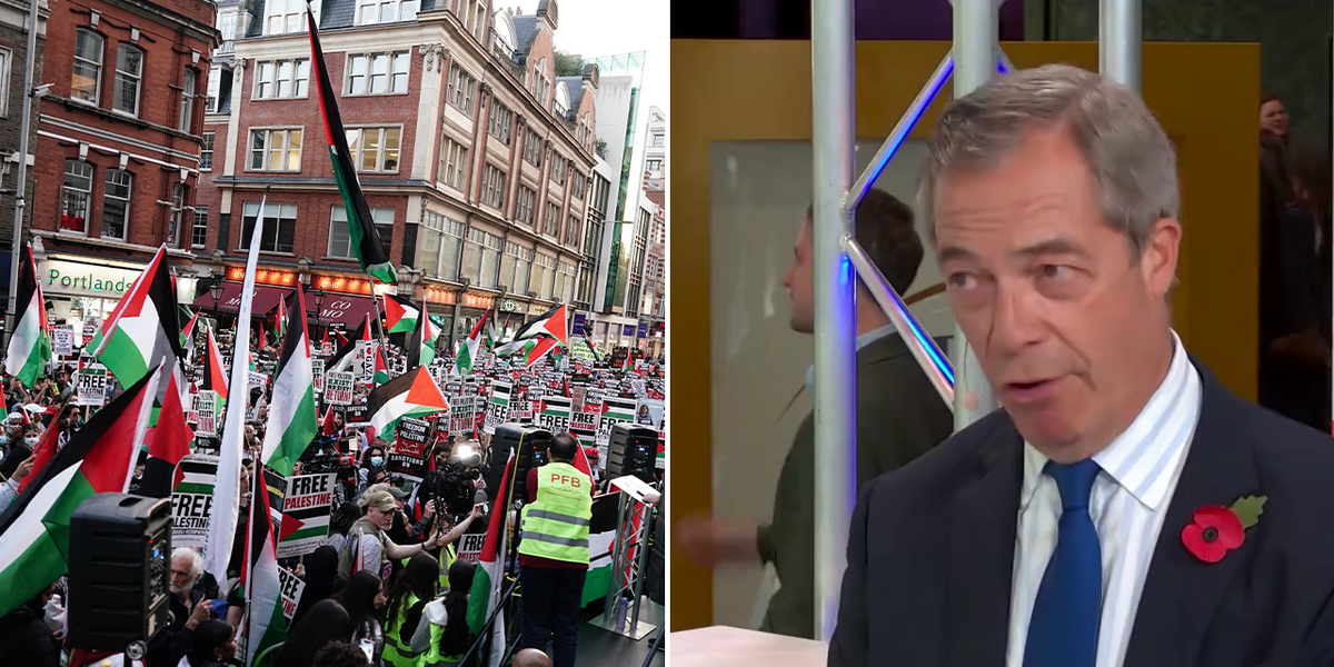 NextImg:Nigel Farage demands ‘tough’ approach as Middle East tensions ‘writ large in Britain’