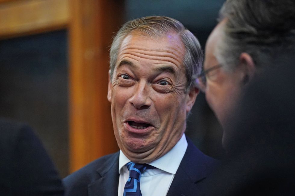 Nigel Farage during the launch of the Popular Conservatism movement at the Emmanuel Centre in central London