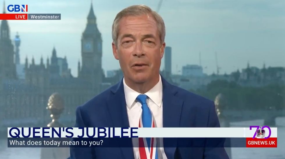 Nigel Farage faced \%22political slurs\%22 when interviewing members of the public at Jubilee Celebrations
