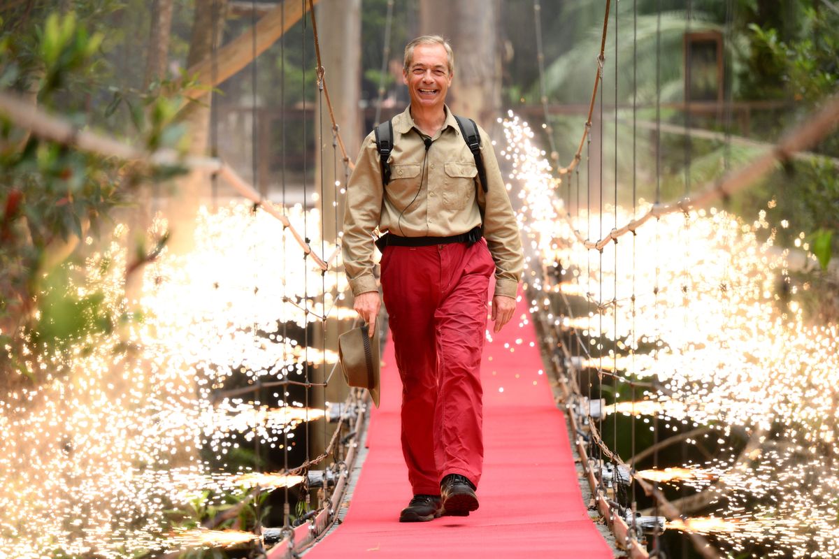 Nigel Farage finished third on I'm A Celebrity