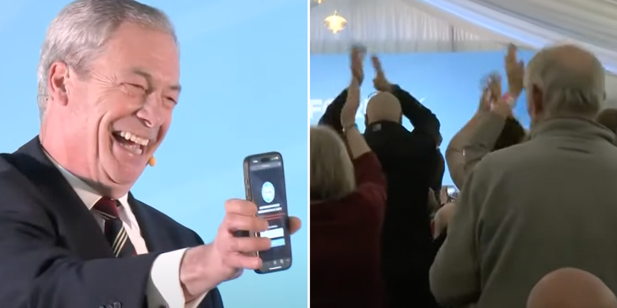 NextImg:Nigel Farage receives standing ovation as Reform hits major milestone mid-speech: ‘Are you watching Kemi?’