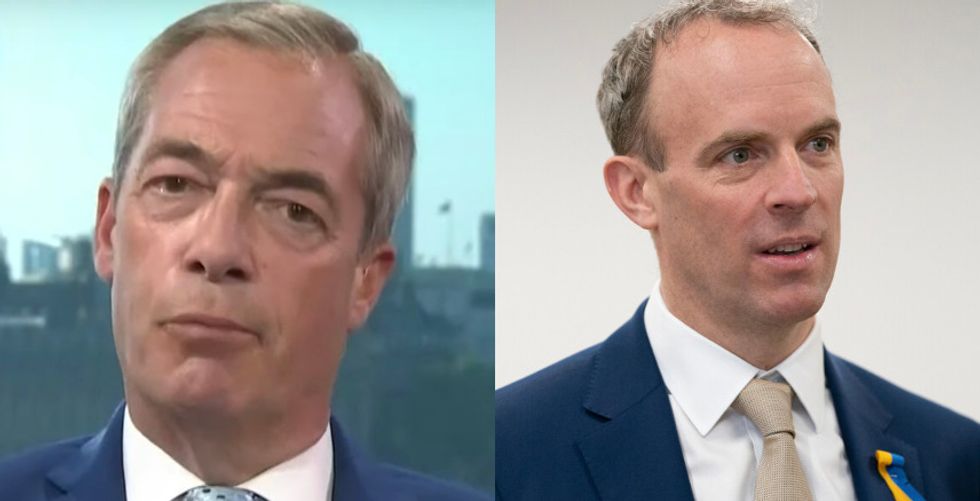 Nigel Farage has hit out at Dominic Raab's new Bill of Rights proposal