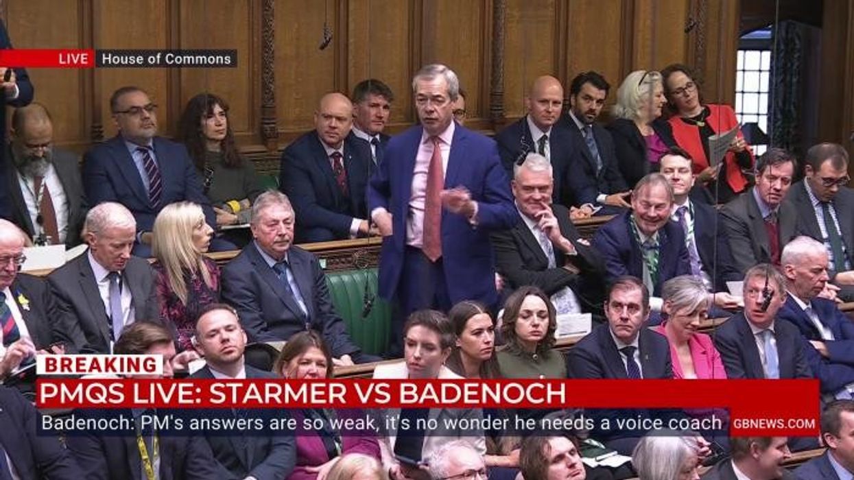Hysterical Labour MPs attempt to shout down Nigel Farage at PMQs as Reform UK leaves party 'panicking'