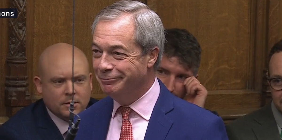 NextImg:Hysterical Labour MPs attempt to shout down Nigel Farage at PMQs as Reform UK leaves party 'panicking'