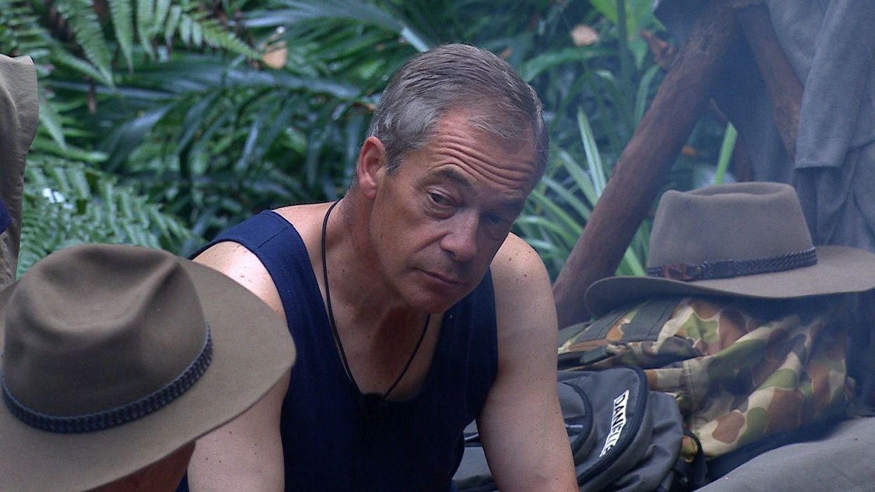 Nigel Farage in the I'm a Celeb camp