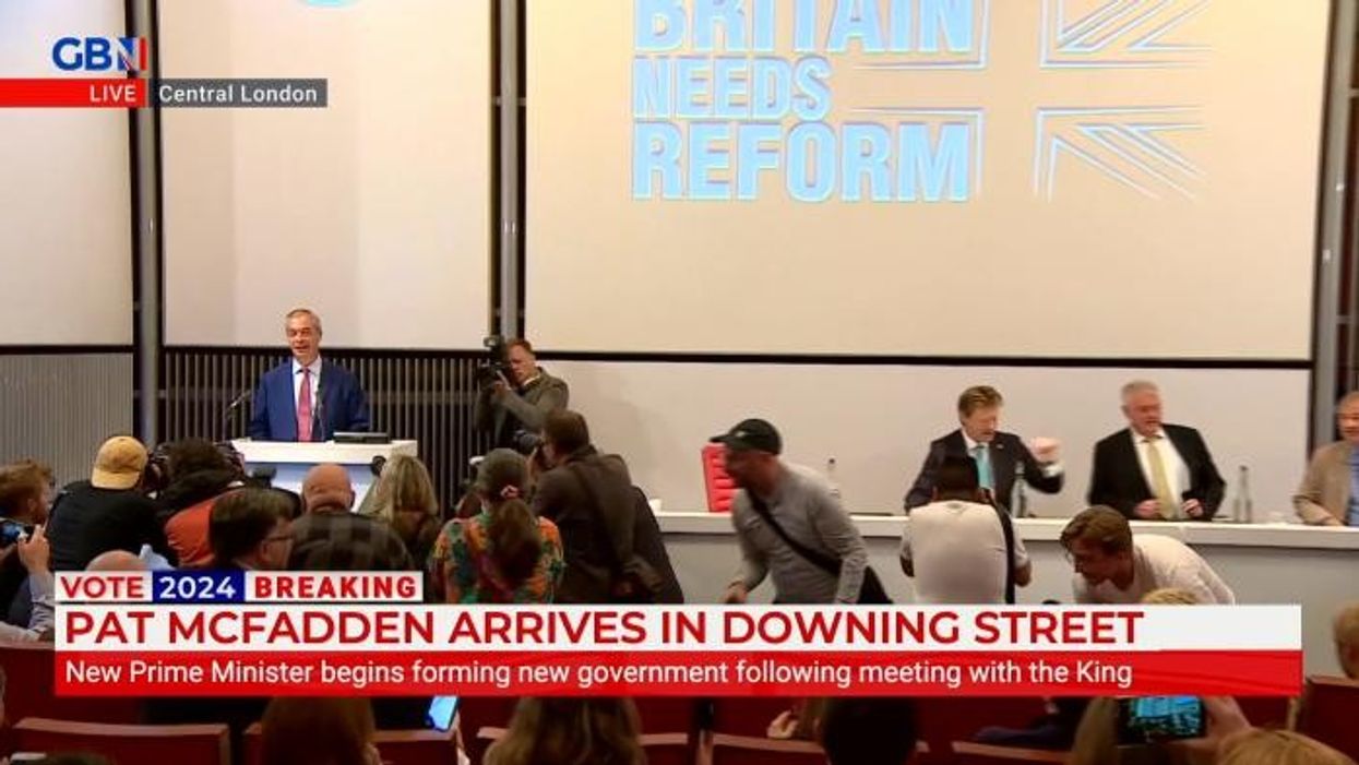 WATCH: Nigel Farage's Reform speech descends into chaos