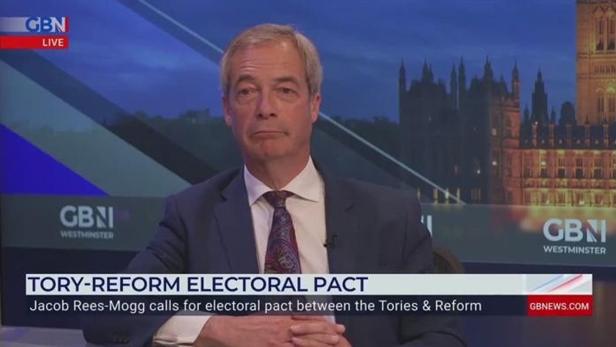 Nigel Farage explains to Jacob Rees-Mogg why a Tory-Reform pact would not work