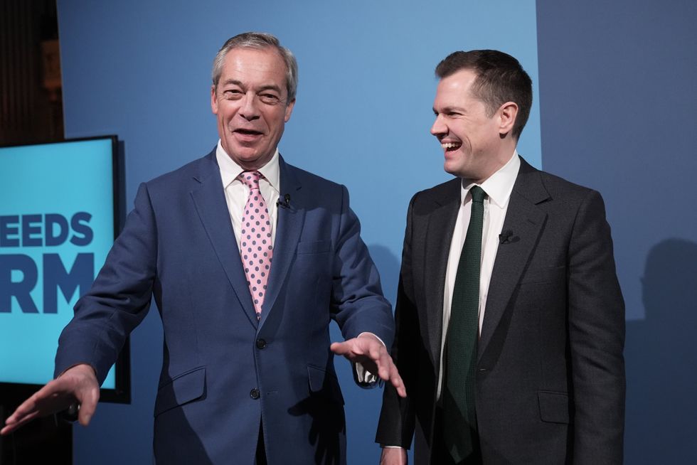 Nigel Farage joined Robert Jenrick at the LCW Plaisterers' Hall