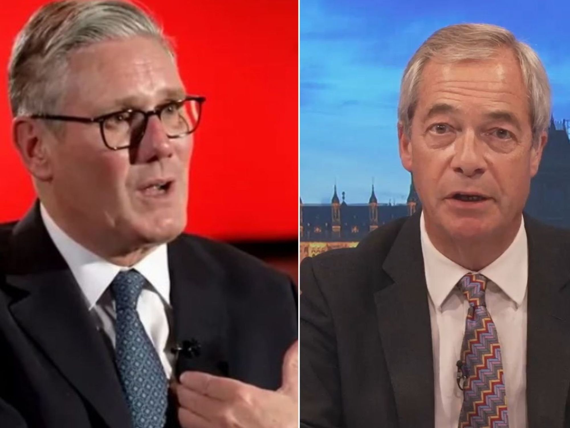 Nigel Farage, Keir Starmer