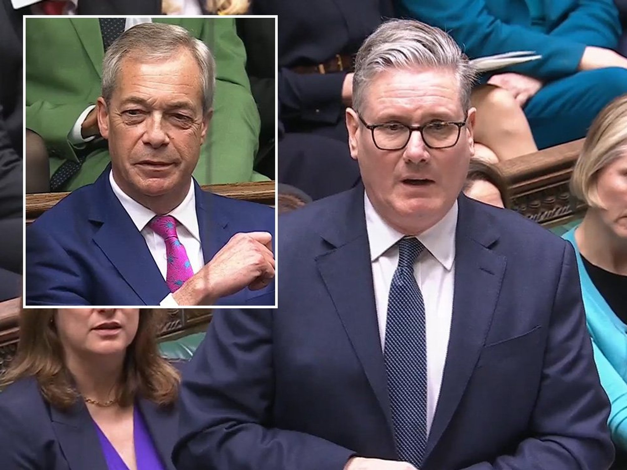 Nigel Farage, Keir Starmer