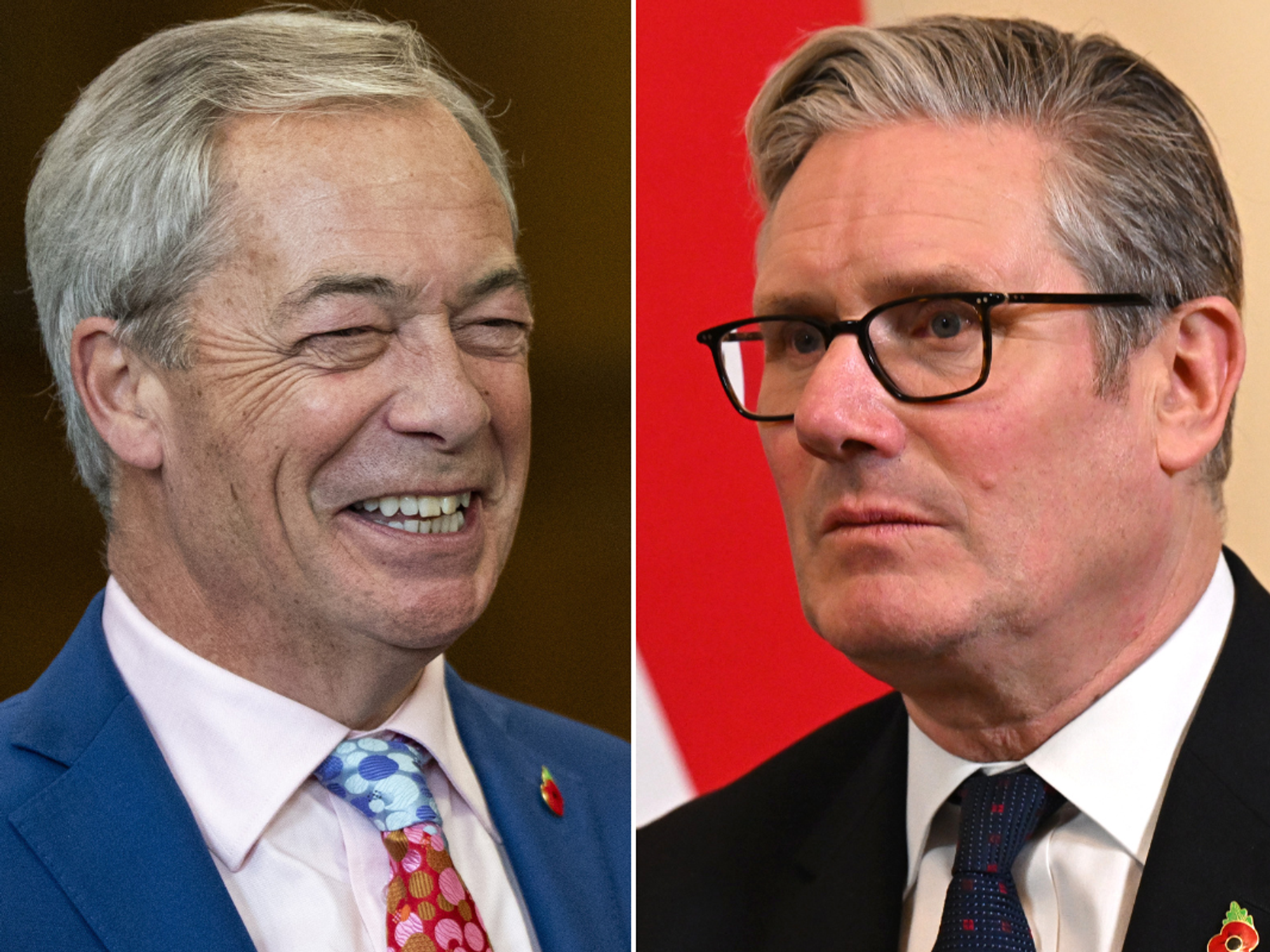 Nigel Farage; Keir Starmer