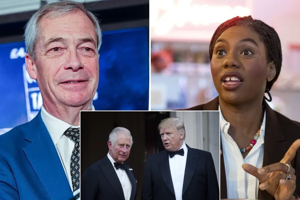Nigel Farage, Kemi Badneoch, King Charles, Donald Trump